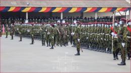 File image of KDF officers in an official ceremony.